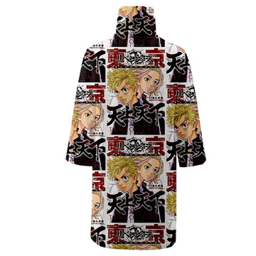 Anime Tokyo Revengers Sudadera Bata capa con cremallera Abrigo largo cuello alto Cosplay Disfraz Halloween Carnaval hombre diario Traje